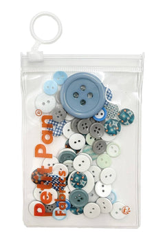Assorted Blue Treasure Buttons
