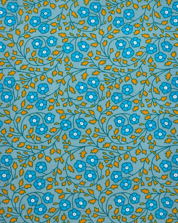 Aziza cotton poplin fabric remnant, bluish-gray