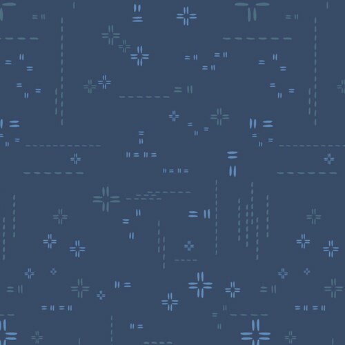 AGF Decostitch Indigo Sky DSE-708 | Decostitch Elements by Art Gallery Fabrics | Continuous Yardage | Fat Quarter