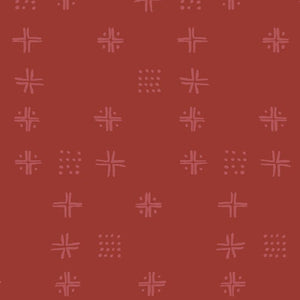 Kismet Mudcloth Berries KSM-83306 | Kismet by Sharon Holland | Art Gallery Fabrics | Continuous Yardage | Fat Quarter | Red Blender Fabric