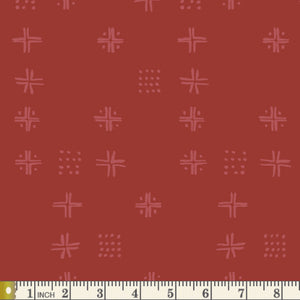 Kismet Mudcloth Berries KSM-83306 | Kismet by Sharon Holland | Art Gallery Fabrics | Continuous Yardage | Fat Quarter | Red Blender Fabric
