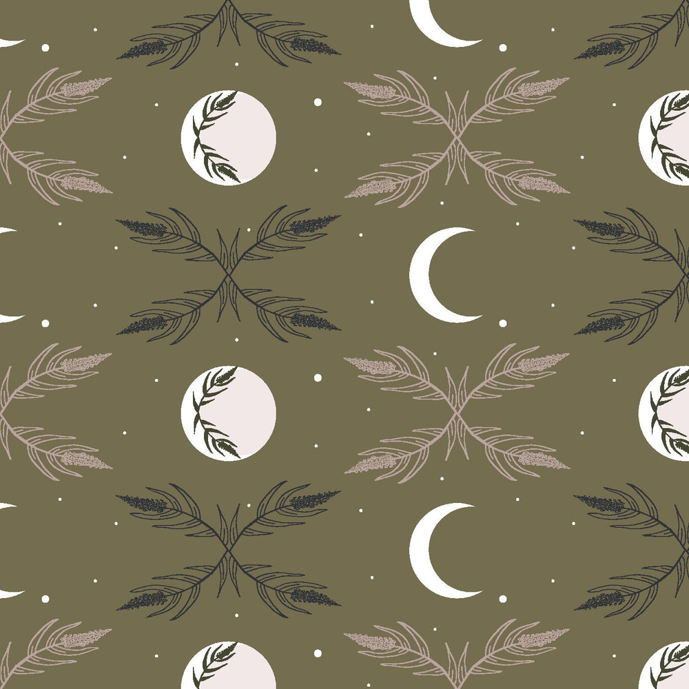 Harvest Moon Dark Olive AC100-DO2 | Camp Creek by Ash Cascade | Cotton + Steel | Yardage | Fat Quarter