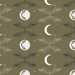 Harvest Moon Dark Olive AC100-DO2 | Camp Creek by Ash Cascade | Cotton + Steel | Yardage | Fat Quarter