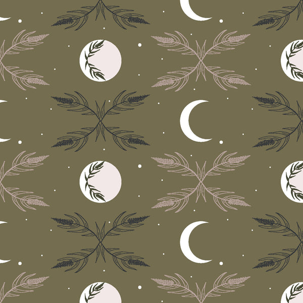 Harvest Moon Dark Olive AC100-DO2 | Camp Creek by Ash Cascade | Cotton + Steel | Yardage | Fat Quarter
