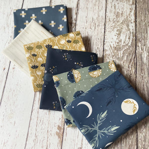 Camp Creek by Ash Cascade | 6 Prints | Cotton + Steel | Fat Quarter Bundle | Navy Quilting Bundle