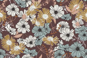 Flower Child Mulberry HJ300-MU3 | Wallflower by Hope Johnson | Cotton + Steel | Continuous Yardage | End of Bolt | Destash