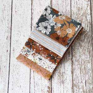 Wallflower Fat Quarter Bundle | 5 Print Fat Quarters | Wallflower by Hope Johnson | Cotton + Steel