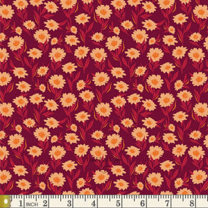 Bountiful Daisies Cherry SSP-26604 | Season & Spice by AGF Studio | Art Gallery Fabrics | Continuous Yardage | Fat Quarter