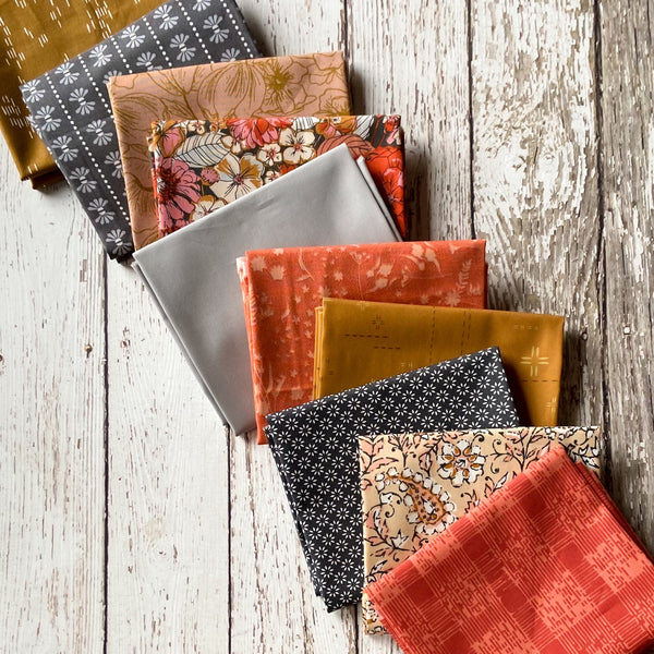 Curated Fat Quarter Bundle | 10 Fat Quarters | Hand Selected Art Gallery Fabrics and Cotton + Steel Quilting Bundle