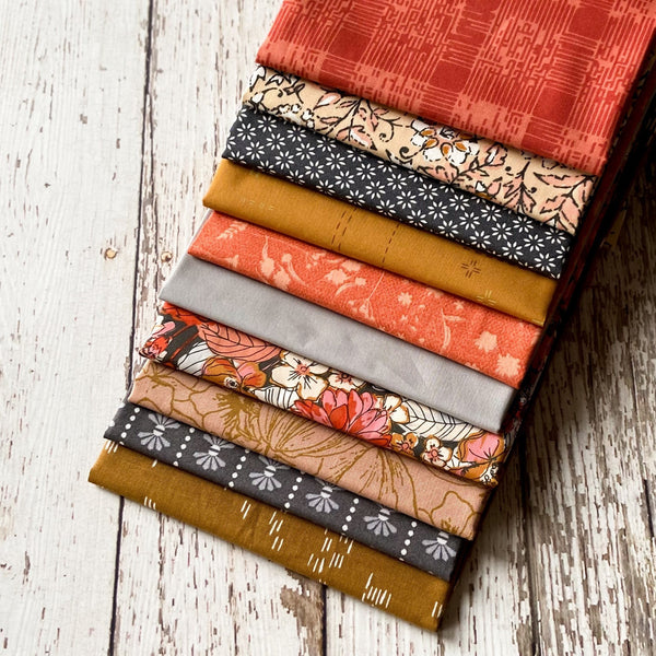 Curated Fat Quarter Bundle | 10 Fat Quarters | Hand Selected Art Gallery Fabrics and Cotton + Steel Quilting Bundle