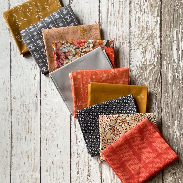 Curated Fat Quarter Bundle | 10 Fat Quarters | Hand Selected Art Gallery Fabrics and Cotton + Steel Quilting Bundle