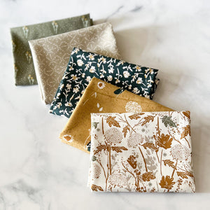 Summer Folk Fat Quarter Bundle | 5 Print Fat Quarters | Summer Folk by Lissie Teehee | Cotton + Steel | 130