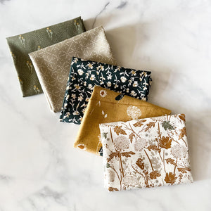 Summer Folk Fat Quarter Bundle | 5 Print Fat Quarters | Summer Folk by Lissie Teehee | Cotton + Steel | 130