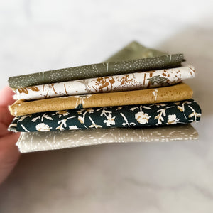 Summer Folk Fat Quarter Bundle | 5 Print Fat Quarters | Summer Folk by Lissie Teehee | Cotton + Steel | 130