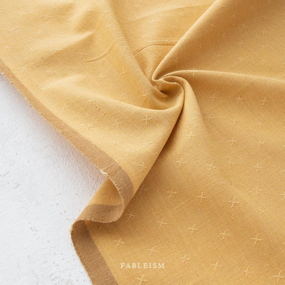 Chamomile FSW-06-CHAMOMILE | Sprout Woven by Fableism Supply Co. | Continuous Yardage | Fat Quarter | Cotton Yarn Dyed Wovens