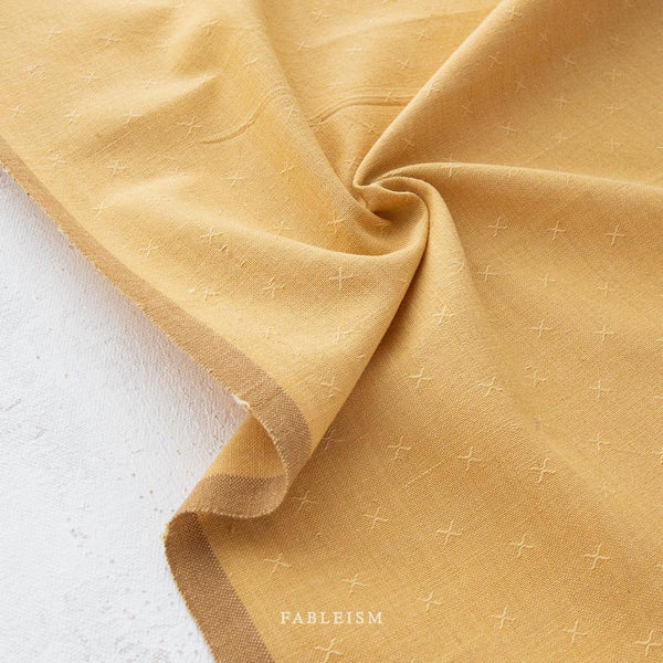 Chamomile FSW-06-CHAMOMILE | Sprout Woven by Fableism Supply Co. | Continuous Yardage | Fat Quarter | Cotton Yarn Dyed Wovens