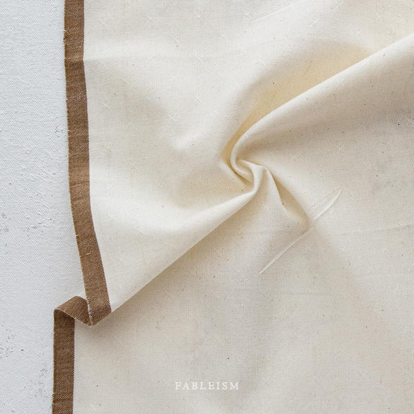Creme FSW-01-CREME | Sprout Woven by Fableism Supply Co. | Continuous Yardage | Fat Quarter | Cotton Yarn Dyed Wovens