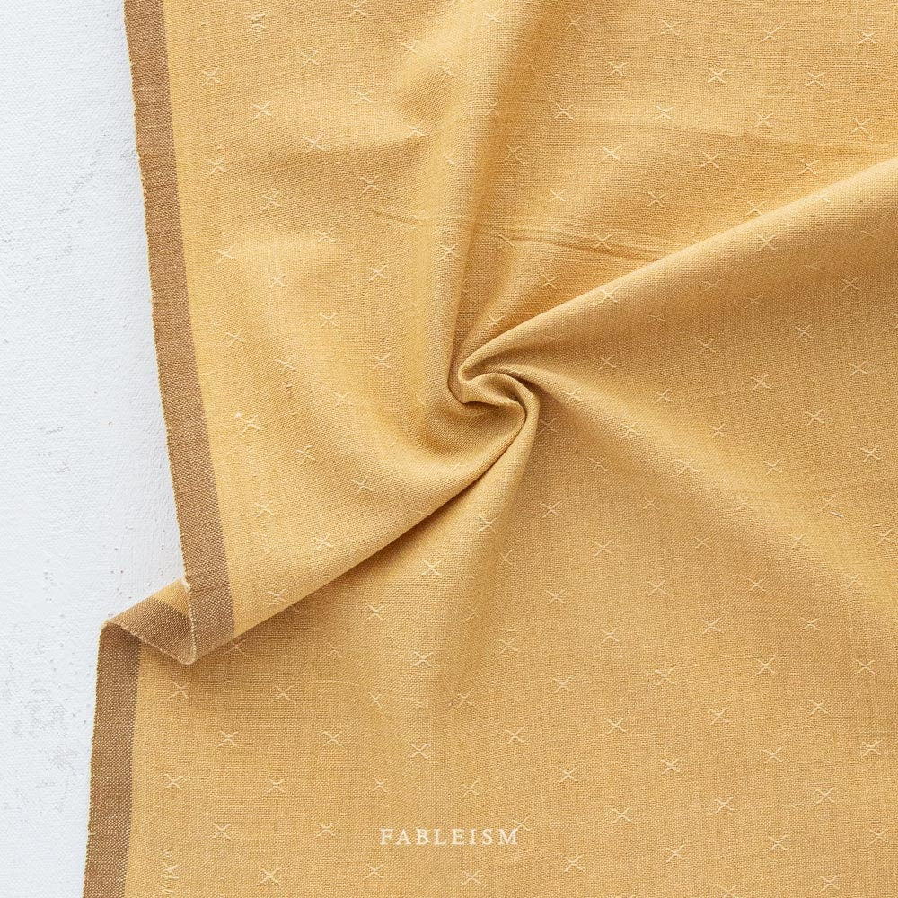 Chamomile FSW-06-CHAMOMILE | Sprout Woven by Fableism Supply Co. | Continuous Yardage | Fat Quarter | Cotton Yarn Dyed Wovens