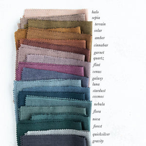Sepia ECW-NOC-02-SEPIA | Everyday Chambray Nocturne by Fableism Supply Co. | Continuous Yardage | Fat Quarter | Cotton Yarn Dyed Wovens