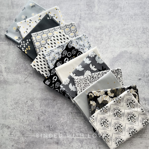 Early Twilight Collaborative Collection | 13 Metallic Prints | Cotton + Steel | Quilting Bundle | January Toad Spo