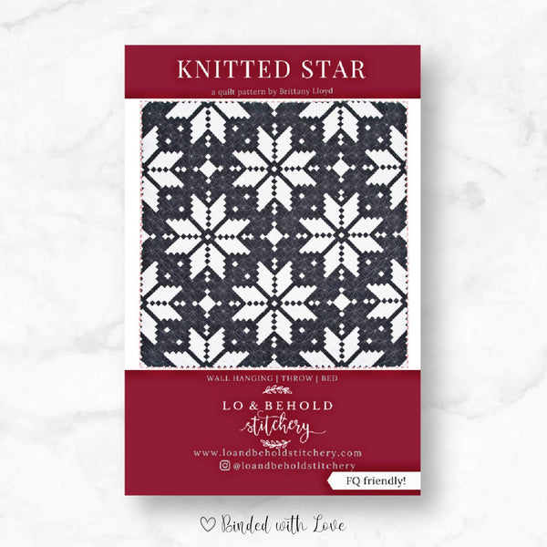 Knitted Star Quilt By Lo & Behold Stitchery | Printed Pattern