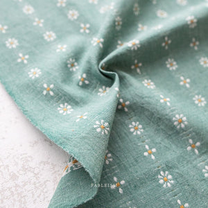 Daisies in Spring FOR-DAI-13-SPRING | Forest Forage by Fableism Supply Co. | Continuous Yardage | Fat Quarter | Yarn Dyed Wovens