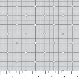 Grid Light Gray 92011-90 | Serenity by Ghazal Razavi | Figo Fabrics | Continuous Yardage | Fat Quarter | Quilting Fabric