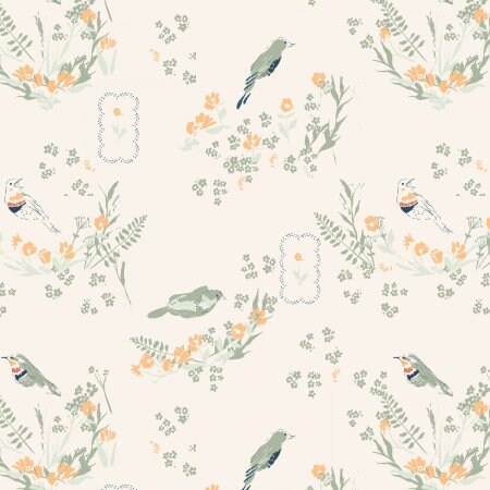 First Light LI300-FL1 | Nightingale by Lissie Teehee | Cotton + Steel | Continuous Yardage | Fat Quarter