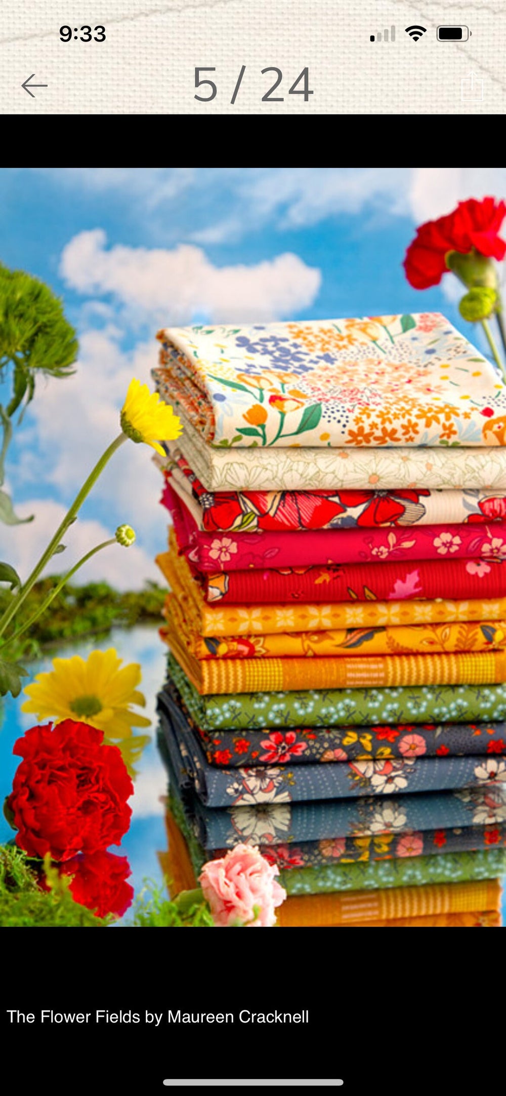 The Flower Fields by Maureen Cracknell Fat Quarter Fabric Wonders Bundle | Art Gallery Fabrics | Full Collection | 15 Prints | BUNDLE-209