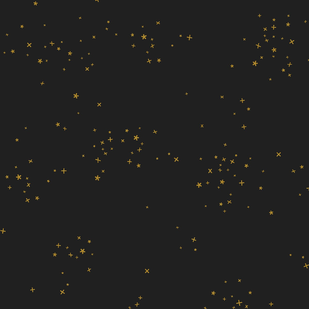 Freckles Midnight Dream Metallic CS100-MI18M | Cotton + Steel Basics | Continuous Yardage | Fat Quarter | Metallic