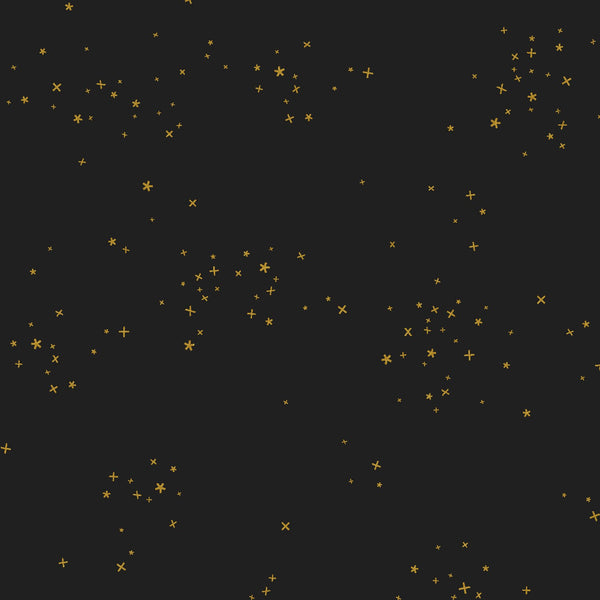 Freckles Midnight Dream Metallic CS100-MI18M | Cotton + Steel Basics | Continuous Yardage | Fat Quarter | Metallic