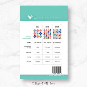 Cross Tile Quilt Pattern By Quilty Love | Printed Paper Pattern | Confident Beginner | Fat Quarter Friendly Quilt Pattern