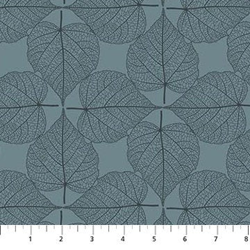 Linden Blue 90881-45 | The Botanist by Pippa Shaw | Figo Fabrics | Continuous Yardage | Fat Quarter | Quilting Fabric