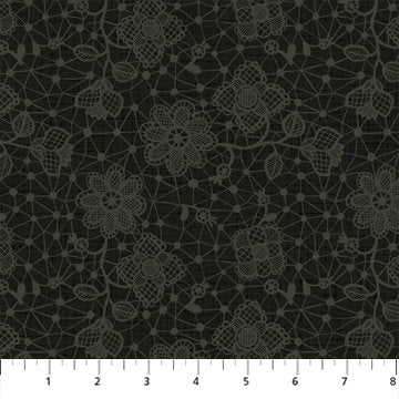 Doily Black 90772-99 | Klara by Bernadett Urbanovics | Figo Fabrics | Continuous Yardage | Fat Quarter | Quilting Fabric