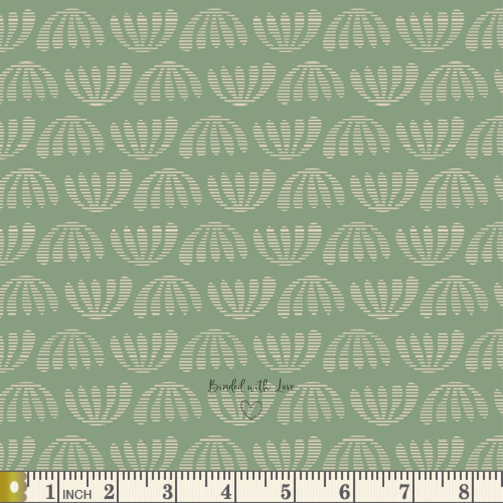 Boho Leaves Matcha EVO60406 | Evolve by Suzy Quilts | Art Gallery Fabrics | Continuous Yardage | Fat Quarters | Quilting Fabric