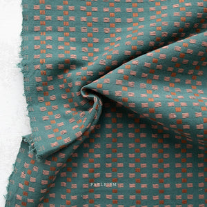 PREORDER Basket Weave in Teal CSW-05-TEAL | Canyon Springs by Fableism Supply Co. | Continuous Yardage | Fat Quarter