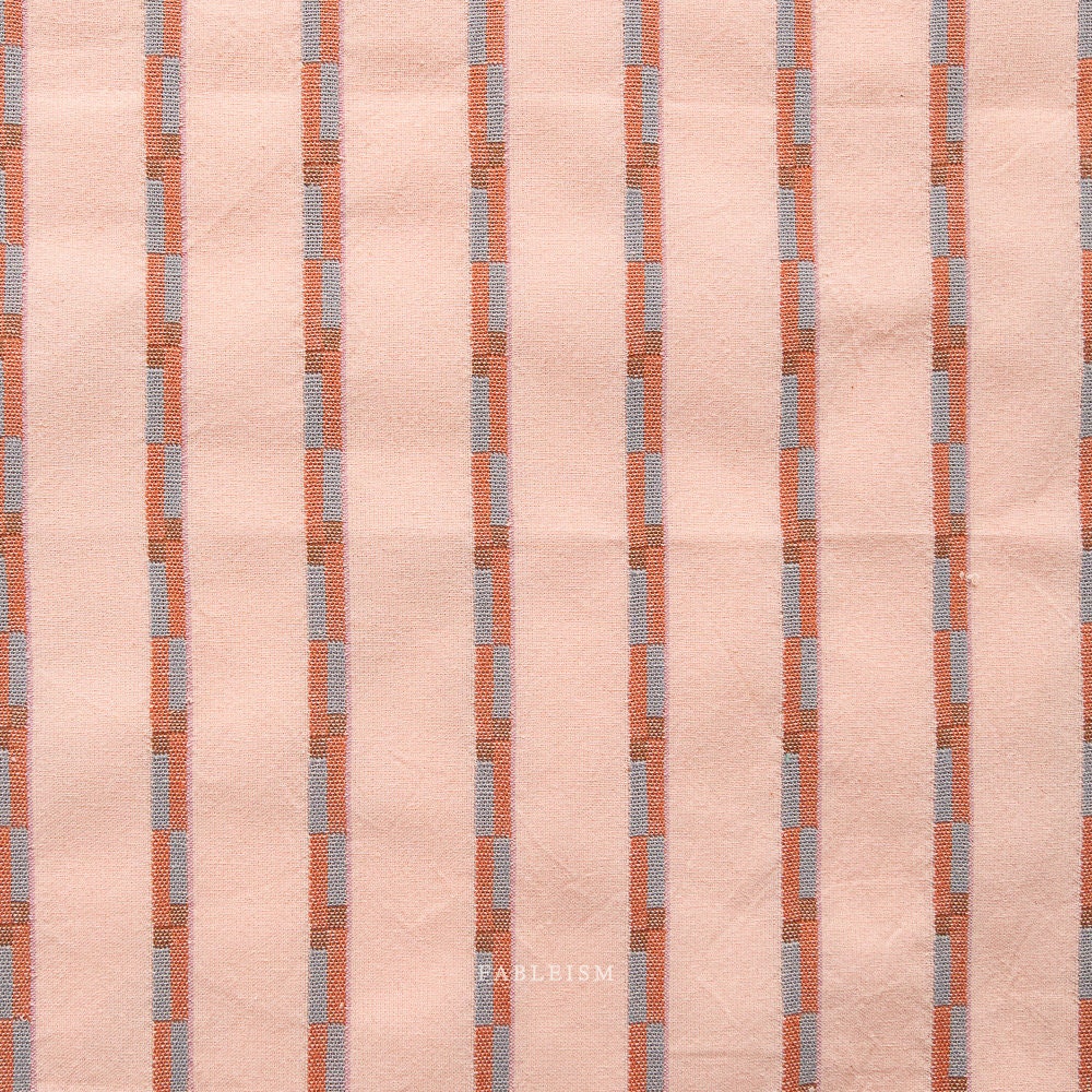 Preorder Track Stripe in Blossom Pink CSW-10-BLOSSOM-PINK | Canyon Springs by Fableism Supply Co. | Continuous Yardage | Fat Quarter