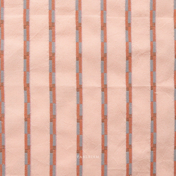 Preorder Track Stripe in Blossom Pink CSW-10-BLOSSOM-PINK | Canyon Springs by Fableism Supply Co. | Continuous Yardage | Fat Quarter
