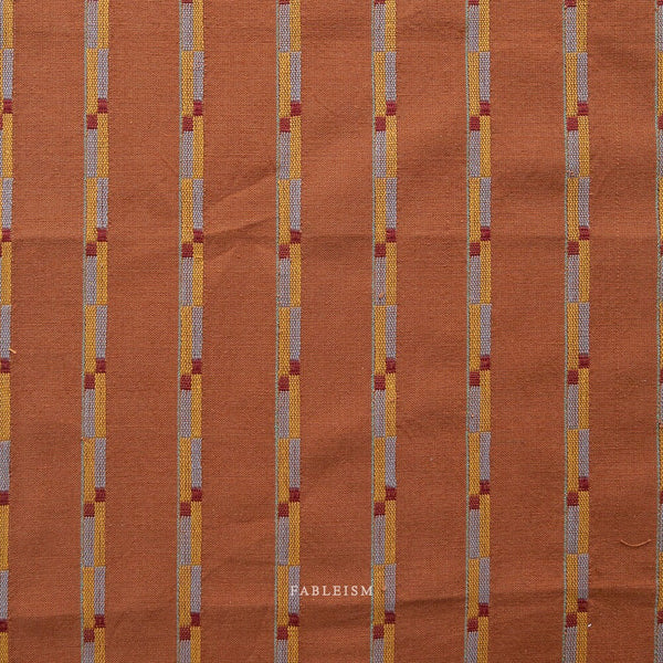 PREORDER Track Stripe in Umber CSW-10-UMBER | Canyon Springs by Fableism Supply Co. | Continuous Yardage | Fat Quarter
