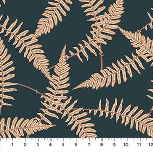 Ferns Navy 90880-49 | The Botanist by Pippa Shaw | Figo Fabrics | Continuous Yardage | Fat Quarter | Quilting Fabric