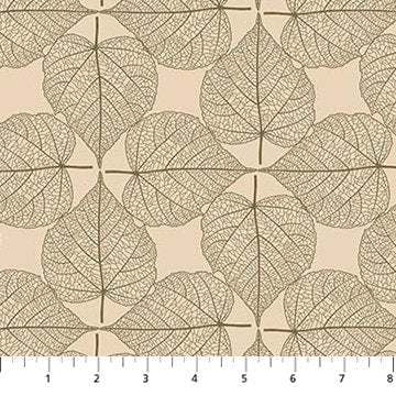 Linden Beige 90881-11 | The Botanist by Pippa Shaw | Figo Fabrics | Continuous Yardage | Fat Quarter | Quilting Fabric