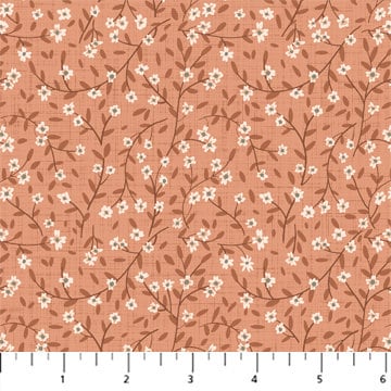 Ditsy Floral Coral 90774-56 | Klara by Bernadett Urbanovics | Figo Fabrics | Continuous Yardage | Fat Quarter | Quilting Fabric