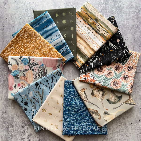 Autumn Forage by Boccaccini Meadows | Figo Fabrics | 11 Print Bundle | Quilting Bundle | Half Yard Bundle | Fat Quarter Bundle | BUNDLE-214
