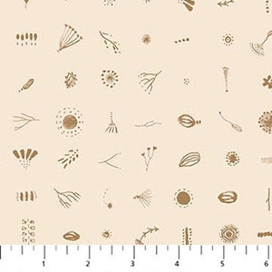Seeds Cream 90854-11 | Autumn Forage by Boccaccini Meadows | Figo Fabrics | Continuous Yardage | Fat Quarter | Quilting Fabric