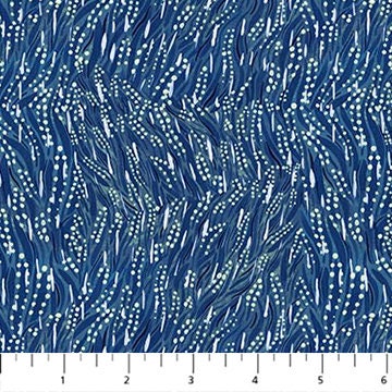Wheat Blue 90853-43 | Autumn Forage by Boccaccini Meadows | Figo Fabrics | Continuous Yardage | Fat Quarter | Quilting Fabric