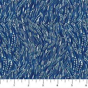 Wheat Blue 90853-43 | Autumn Forage by Boccaccini Meadows | Figo Fabrics | Continuous Yardage | Fat Quarter | Quilting Fabric