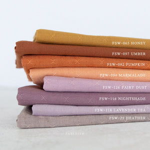 Umber FSW-097-UMBER | Sprout Woven by Fableism Supply Co. | Continuous Yardage | Fat Quarter | Cotton Yarn Dyed Wovens