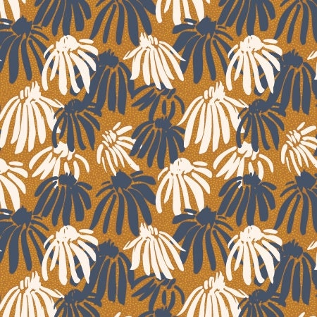Black Eyed Susans Downpour BP100-DO2 | Marked By Nature by Brittany Polatis | Cotton + Steel | Continuous Yardage | Fat Quarter