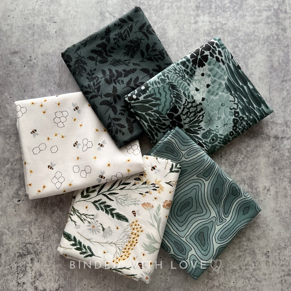 Green World by Boccaccini Meadows | 5 Prints | FIGO Fabrics | Fat Quarter Bundle | Half Yard Bundle | BUNDLE-223