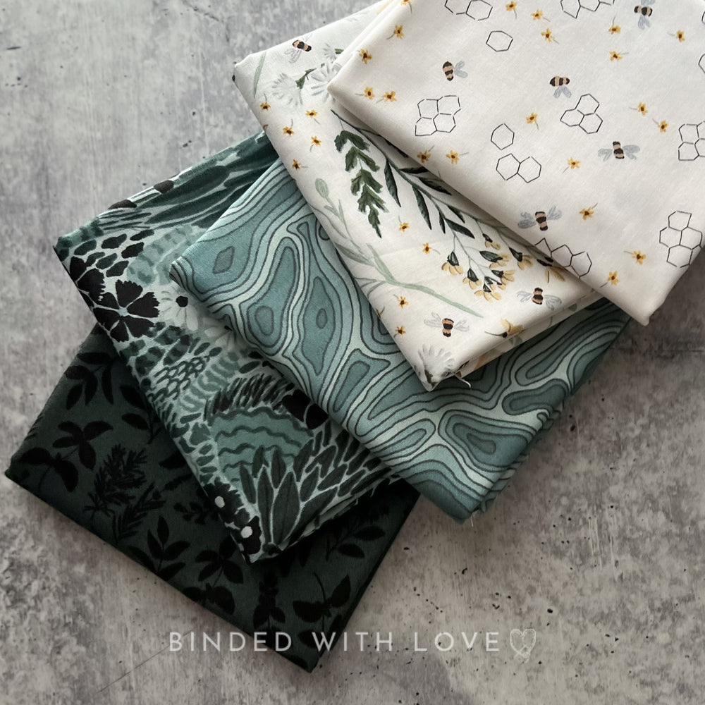 Green World by Boccaccini Meadows | 5 Prints | FIGO Fabrics | Fat Quarter Bundle | Half Yard Bundle | BUNDLE-223